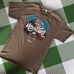Christian  message t-shirt. Chocolate brown fruit of the loom 100% cotton.